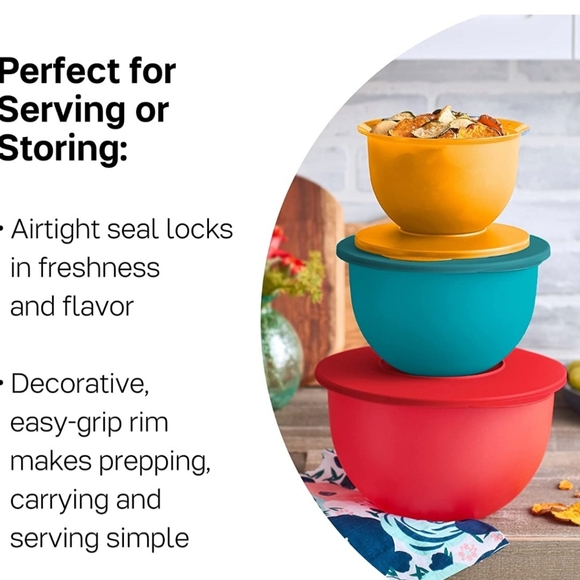 Tupperware Impressions Classic Bowl Set, New - Picture 3 of 5